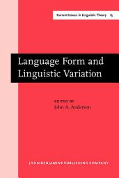Icon image Language Form and Linguistic Variation: Papers dedicated to Angus McIntosh
